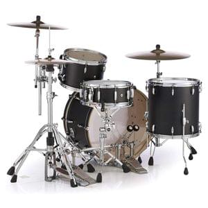 Pearl MCT924XEDPC 124 Matte Black Mist Hybrid Shell Pack Master Maple Complete Drum Set
